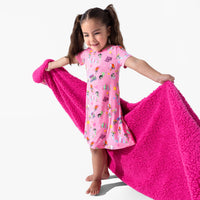 Powerpuff Girls Saving Bedtime Bamboo Sherpa Blanket