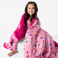 Powerpuff Girls Saving Bedtime Bamboo Sherpa Blanket