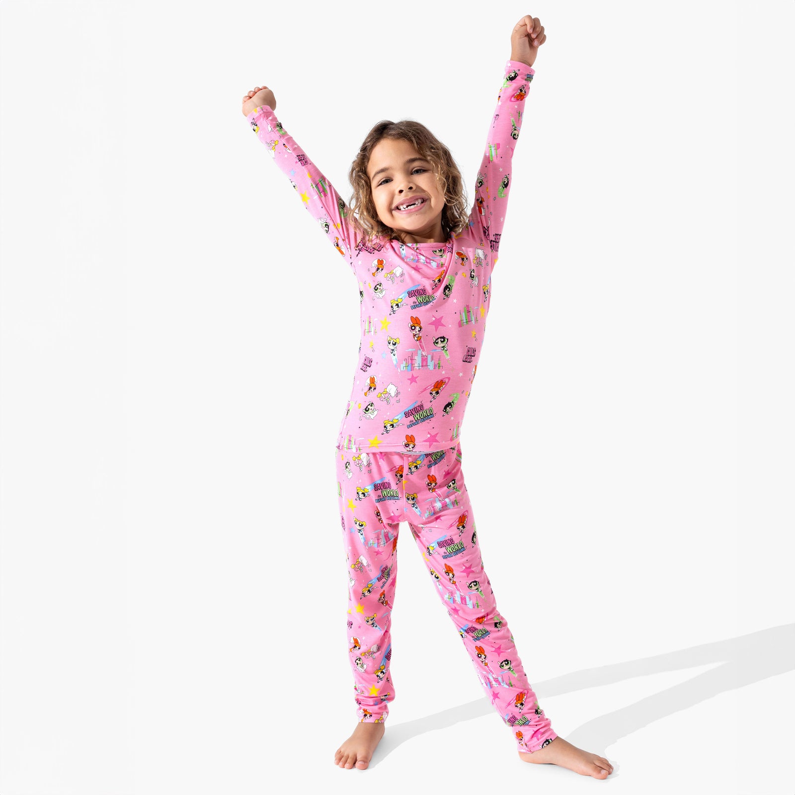 Powerpuff Girls Saving Bedtime Bamboo Kids Pajamas