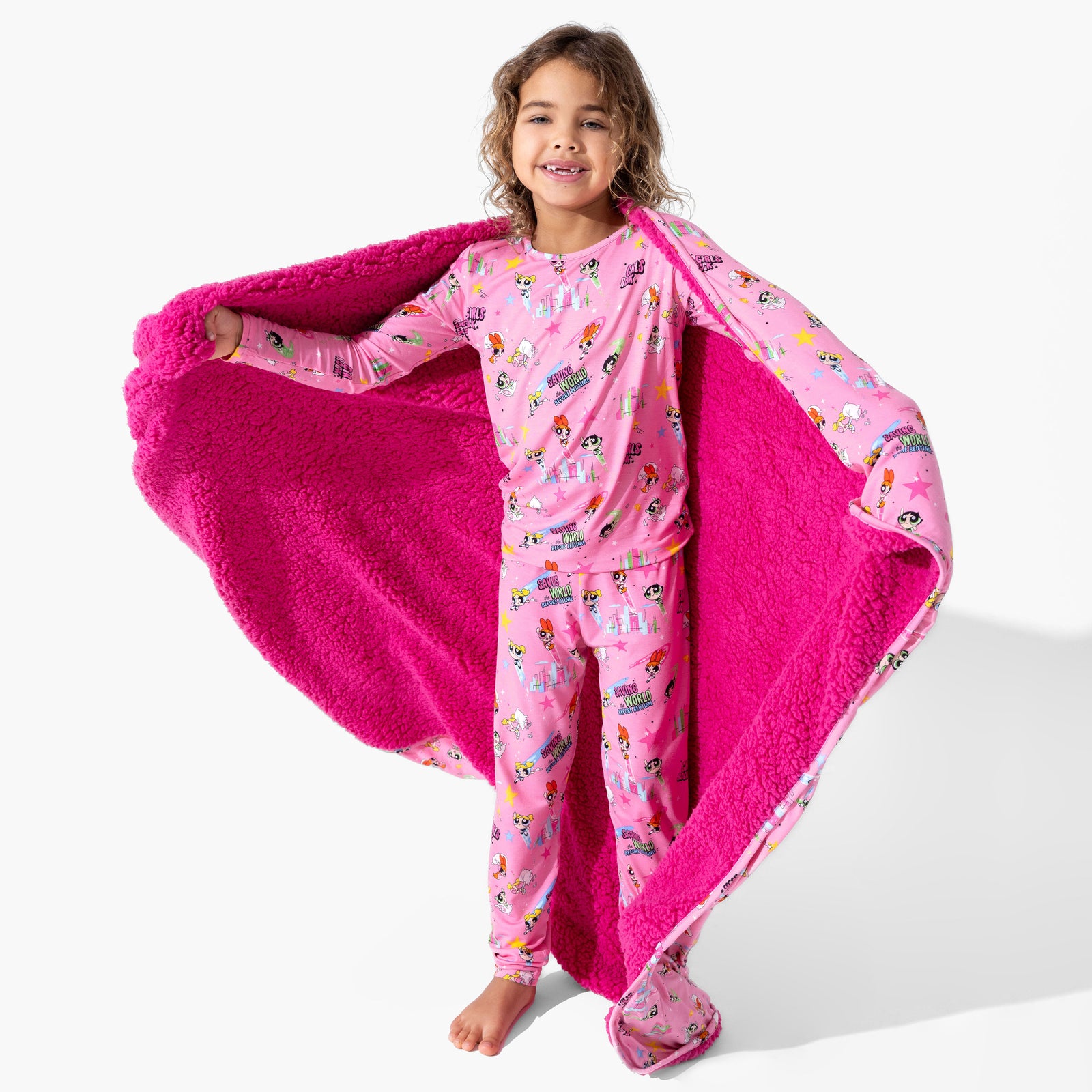 Powerpuff Girls Saving Bedtime Bamboo Kids Pajamas