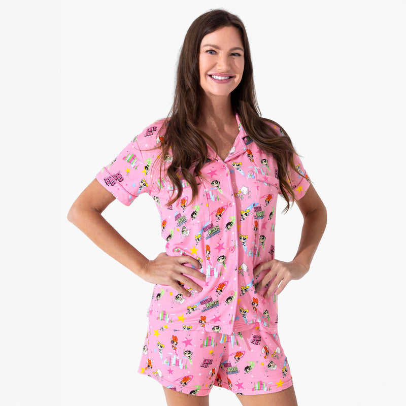 Powerpuff Girls Saving Bedtime Bamboo Women's Pajama Short Set