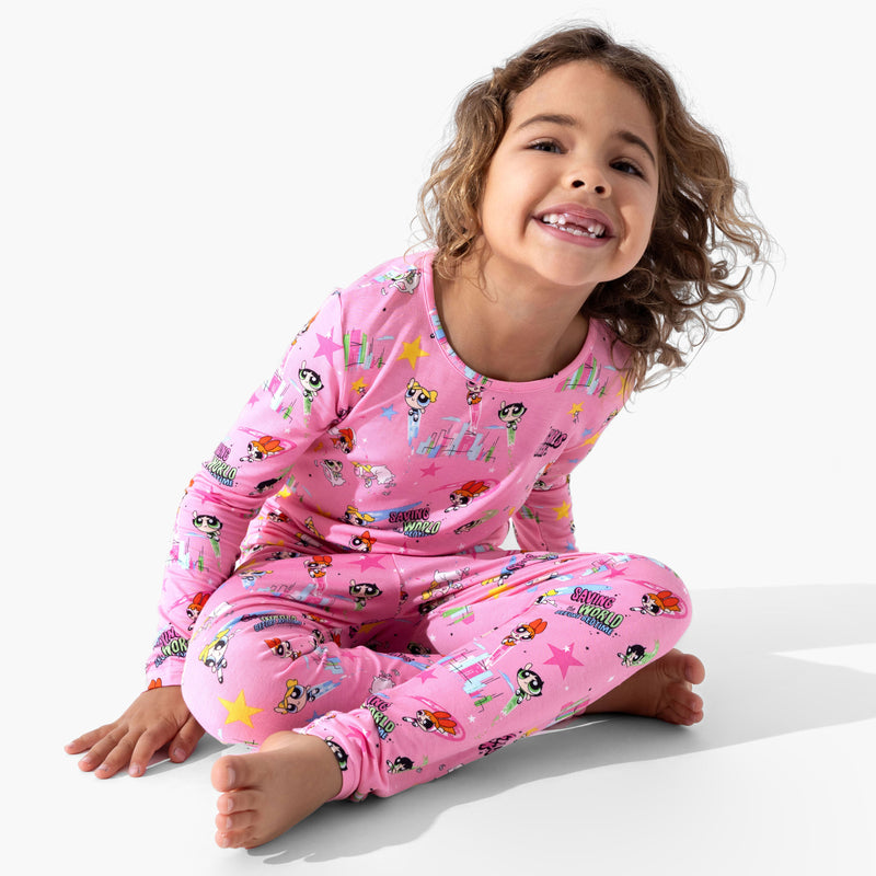 Powerpuff Girls Saving Bedtime Bamboo Kids Pajamas