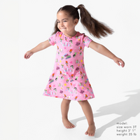 Powerpuff Girls Bamboo Girls' Short Sleeve Dress