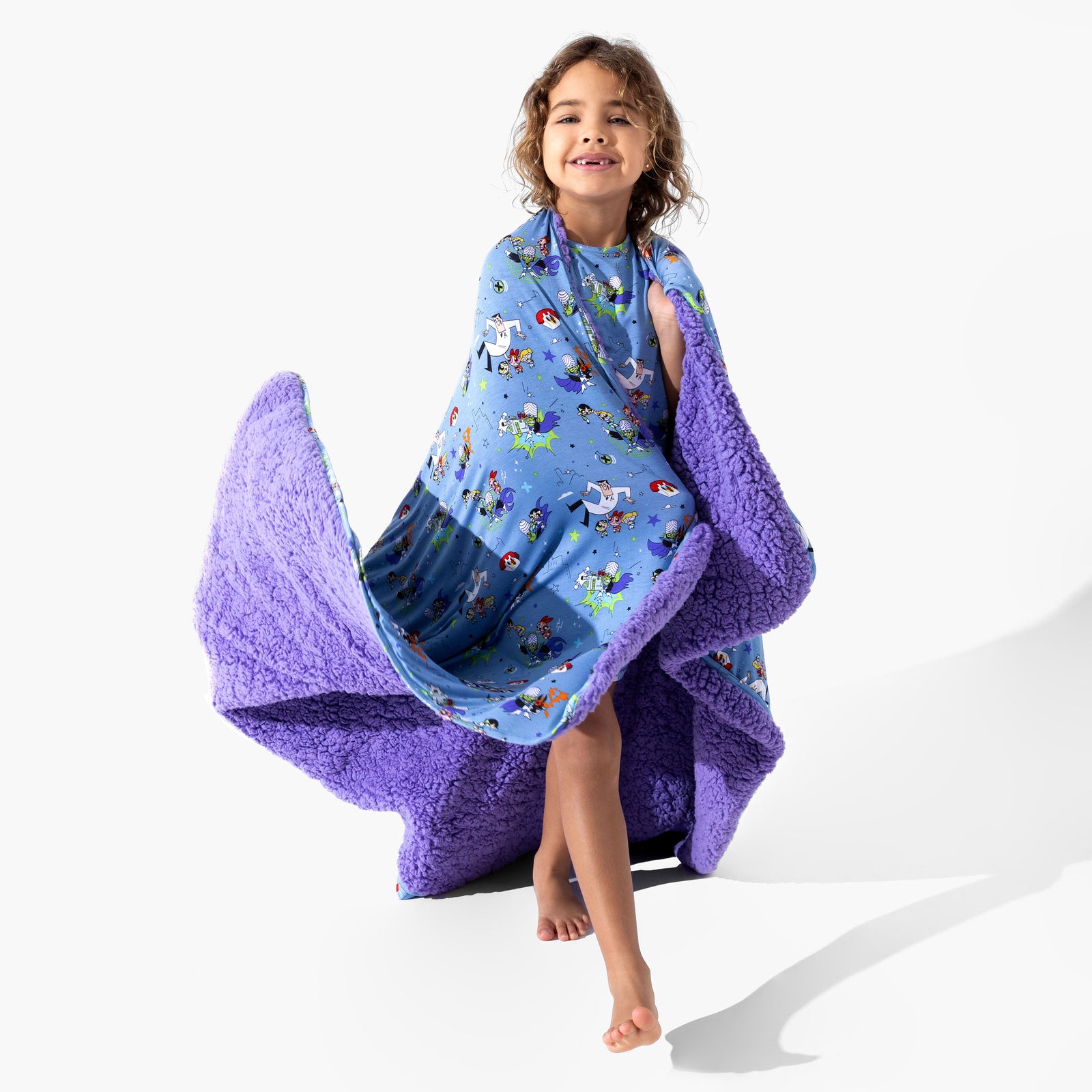 Powerpuff Girls Mojo Jojo Showdown Bamboo Sherpa Blanket