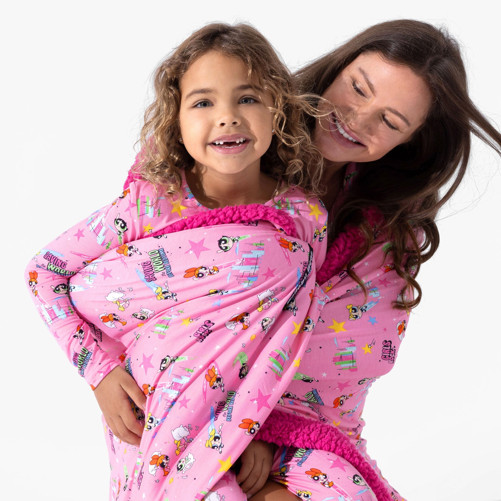 Powerpuff Girls Saving Bedtime Bamboo Sherpa Blanket