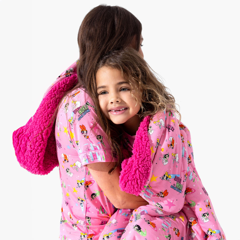 Powerpuff Girls Saving Bedtime Bamboo Sherpa Blanket