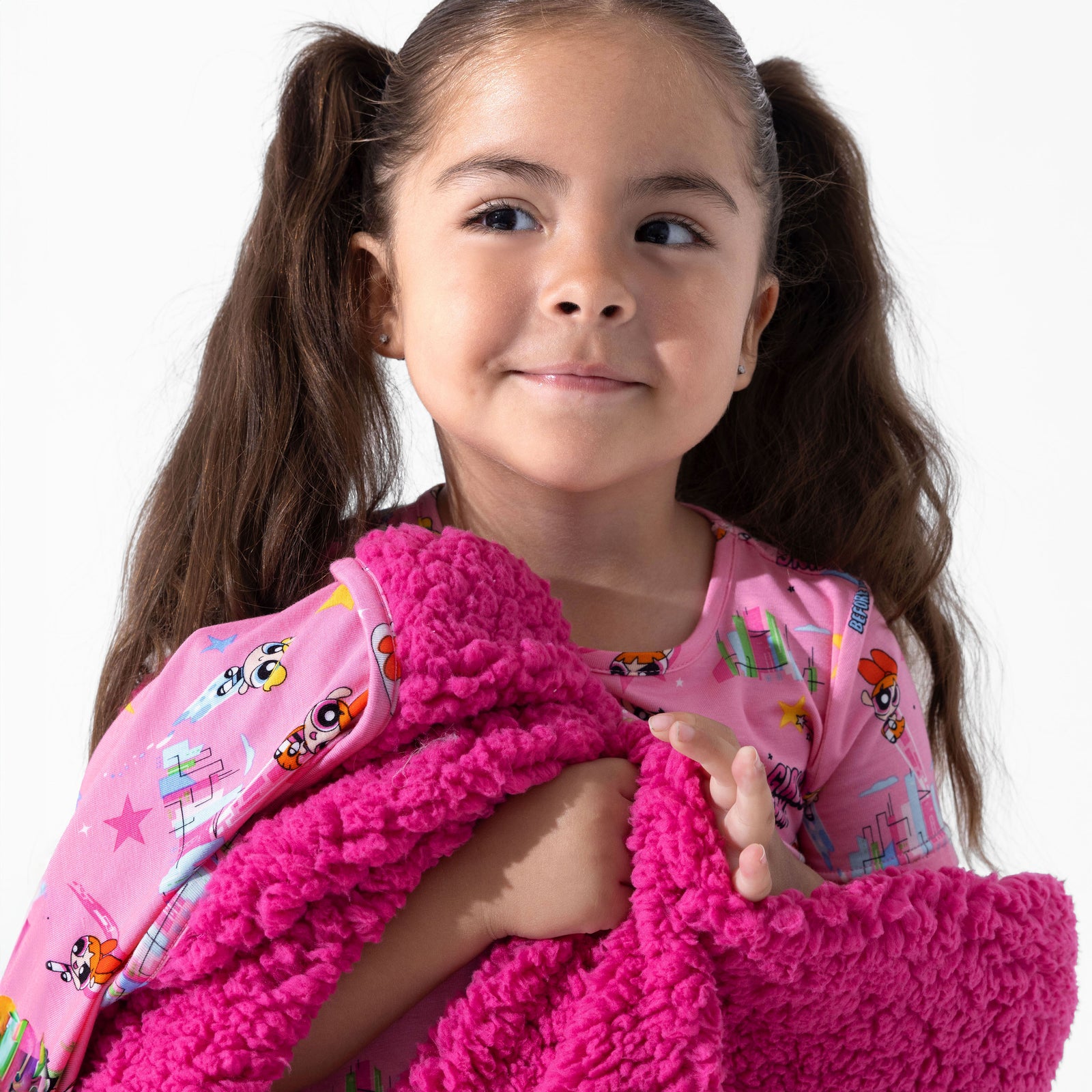 Powerpuff Girls Saving Bedtime Bamboo Sherpa Blanket