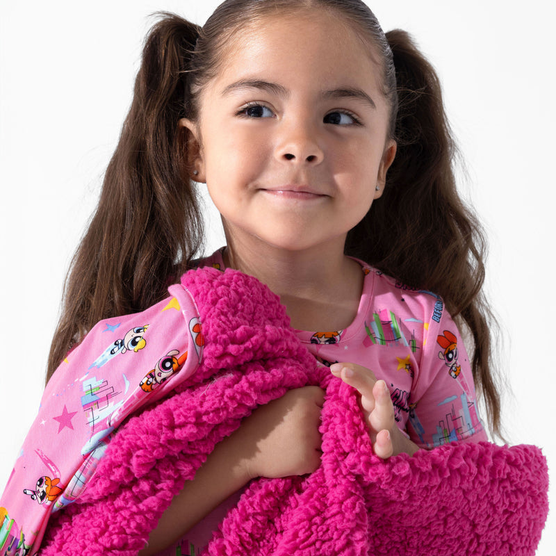 Powerpuff Girls Saving Bedtime Bamboo Sherpa Blanket