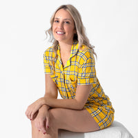 Clueless Total Betty Plaid Bamboo Women's Pajama Short Set