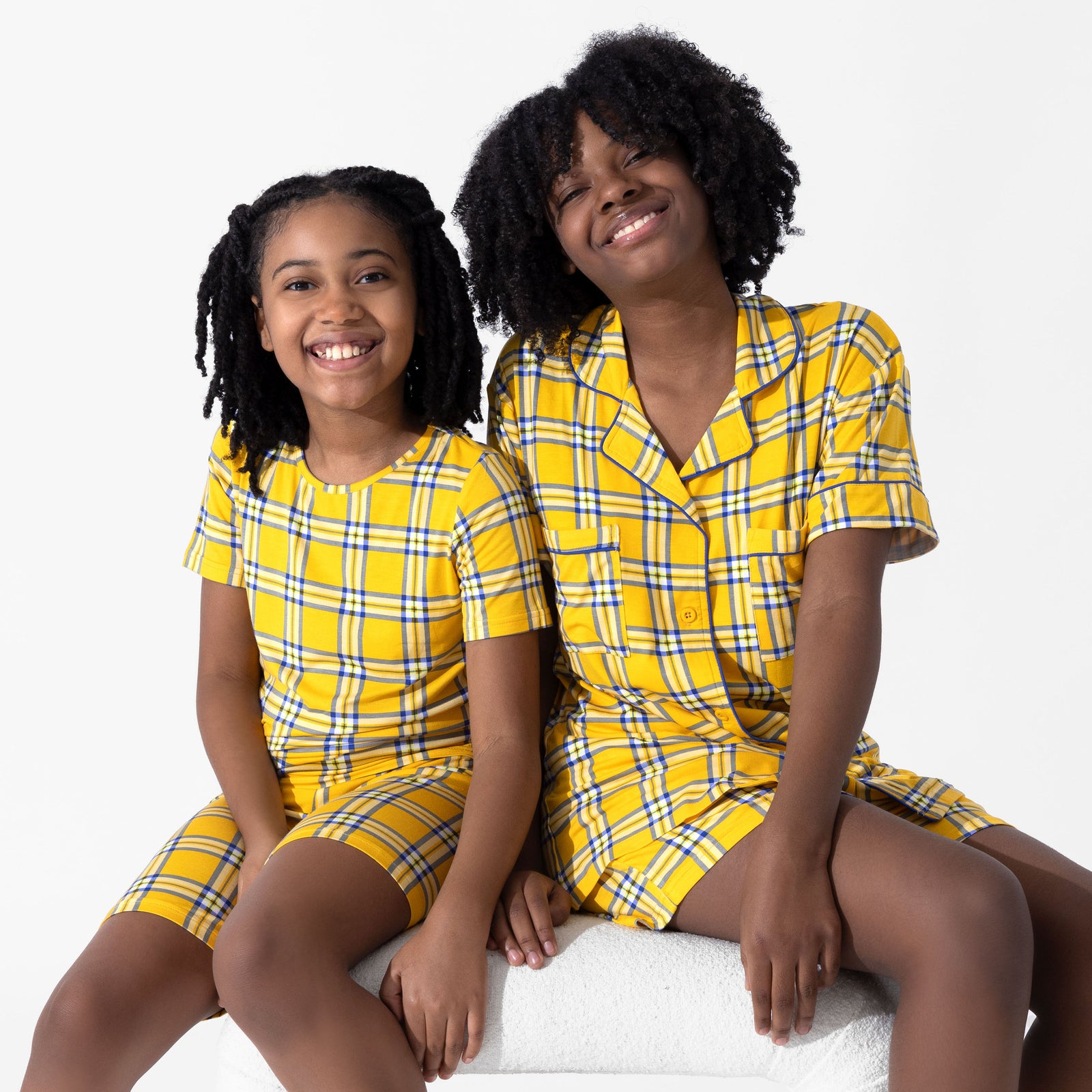 Clueless Total Betty Plaid Bamboo Women's Pajama Short Set