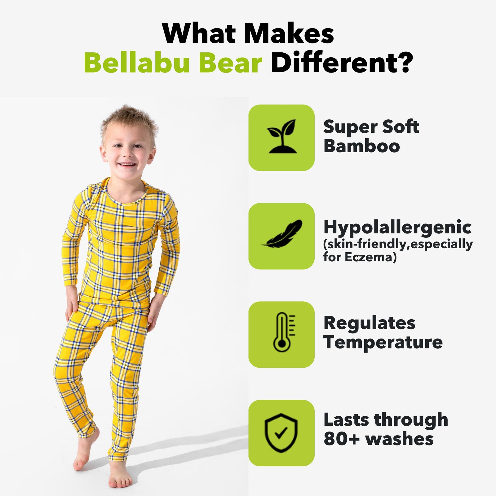 Clueless Total Betty Plaid Bamboo Kids Pajamas