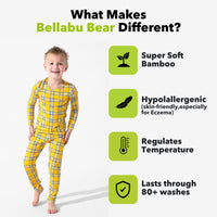 Clueless Total Betty Plaid Bamboo Kids Pajamas