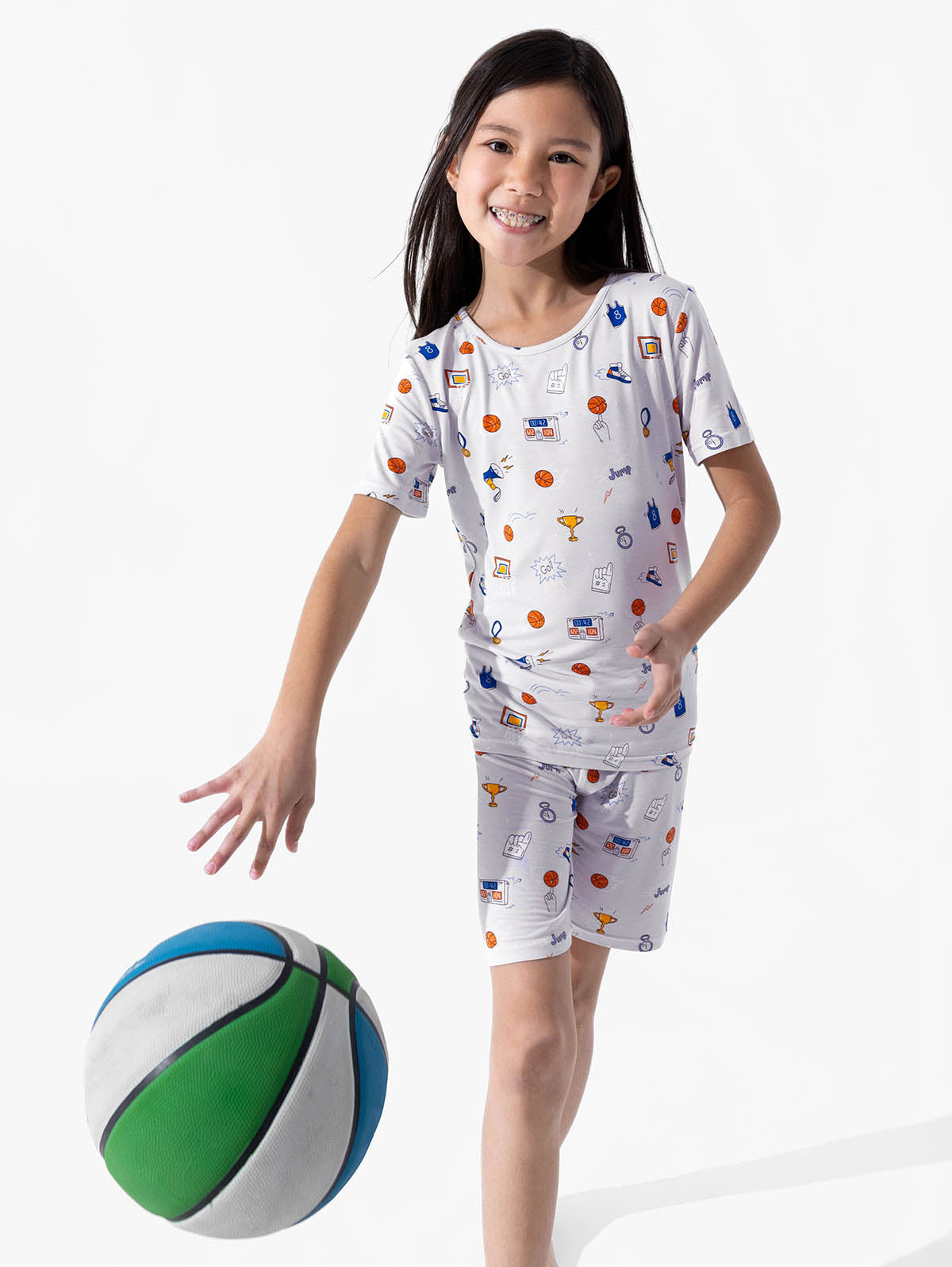 All Star Basketball Bamboo Kids Pajama Short Set