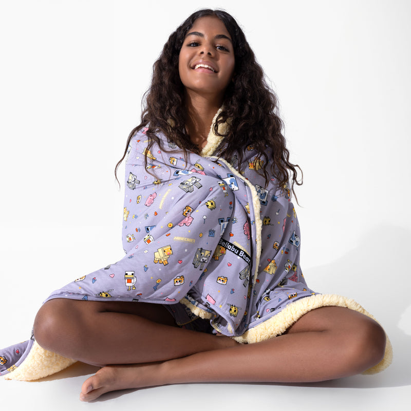 Minecraft Pixel Pals Bamboo Sherpa Blanket