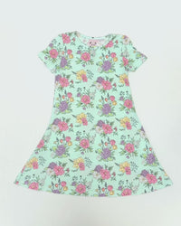 Petals & Posies Bamboo Girls' Short Sleeve Dress