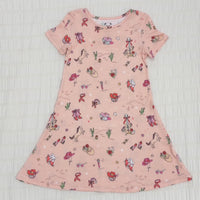 Cowgirl Bamboo Girls' Short Sleeve Dress