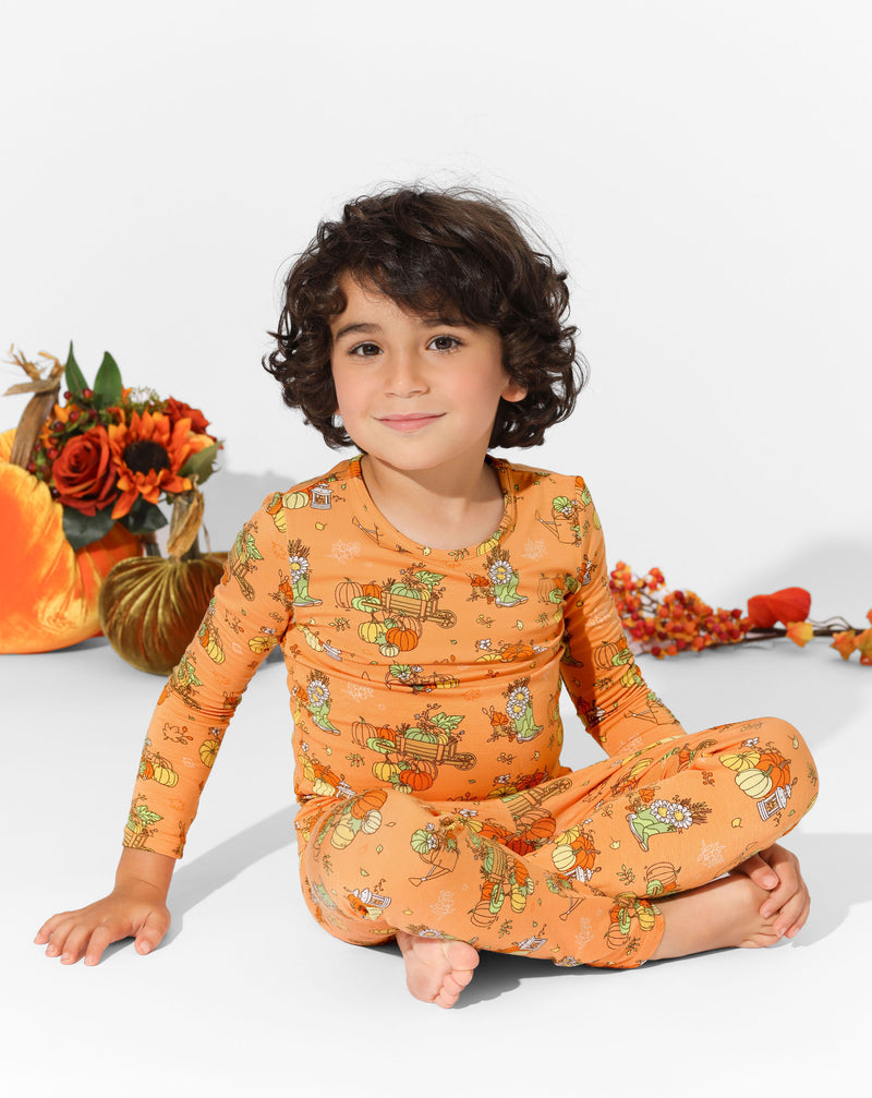 Pumpkin Bamboo Kids Pajamas