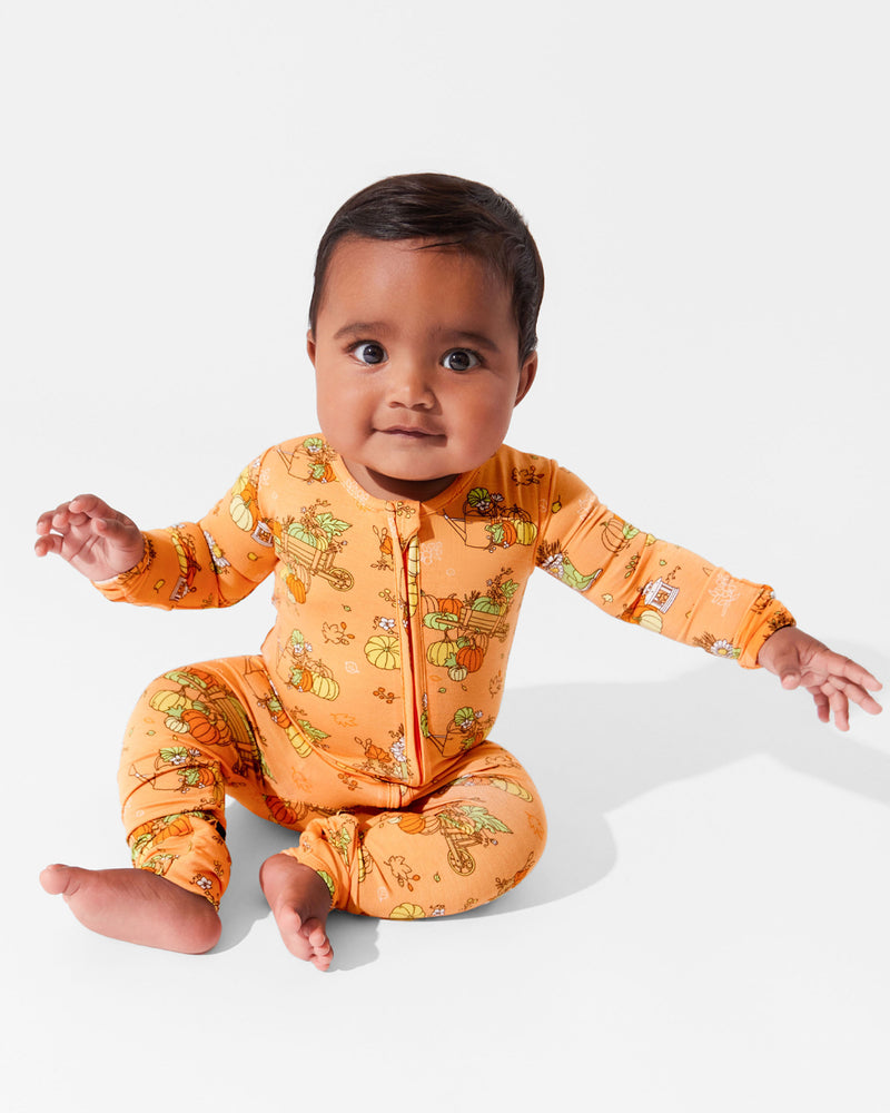 Pumpkin Bamboo Convertible Footie
