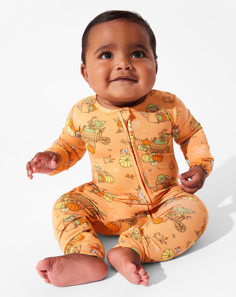 Pumpkin Bamboo Convertible Footie