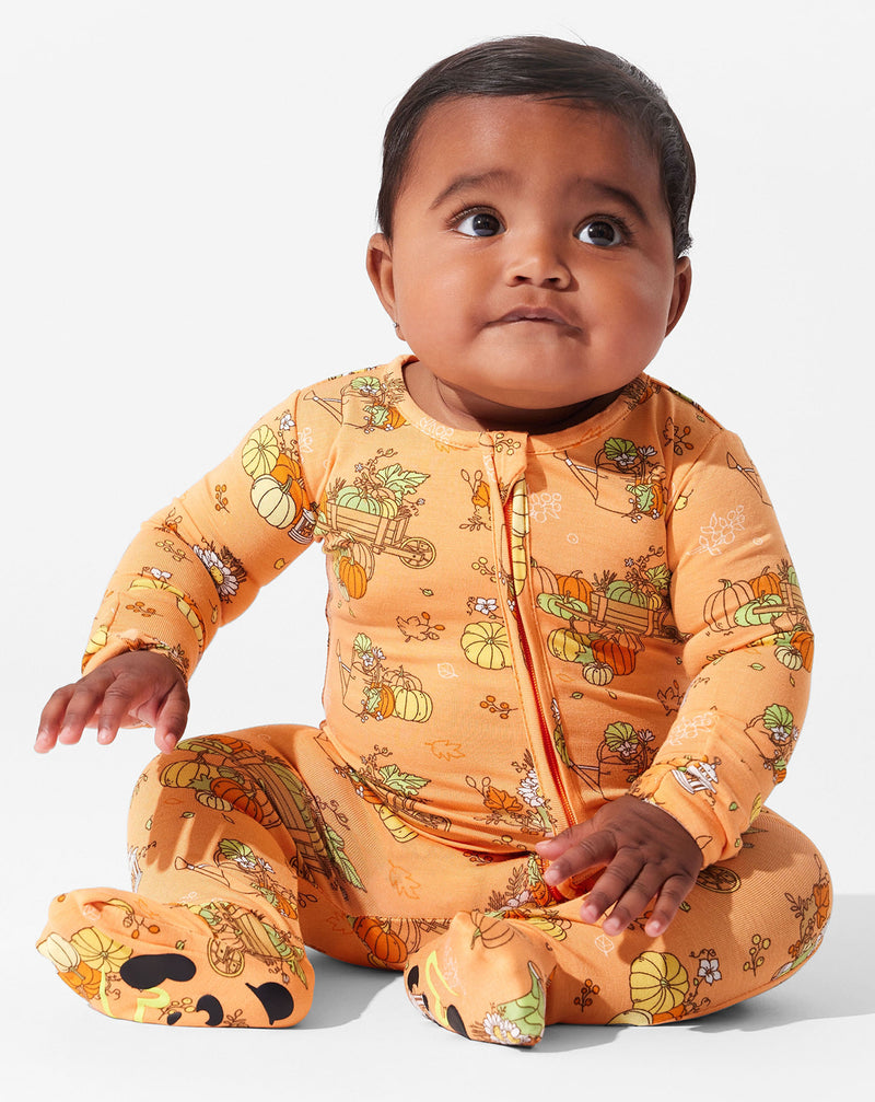 Pumpkin Bamboo Convertible Footie