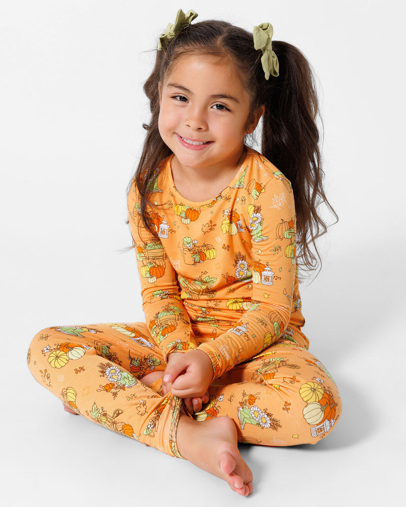 Pumpkin Bamboo Kids Pajamas