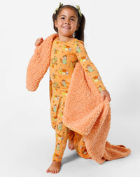Pumpkin Bamboo Sherpa Blanket