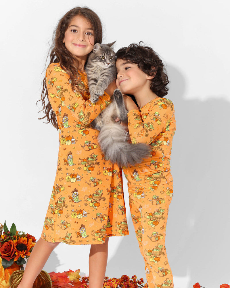 Pumpkin Bamboo Kids Pajamas
