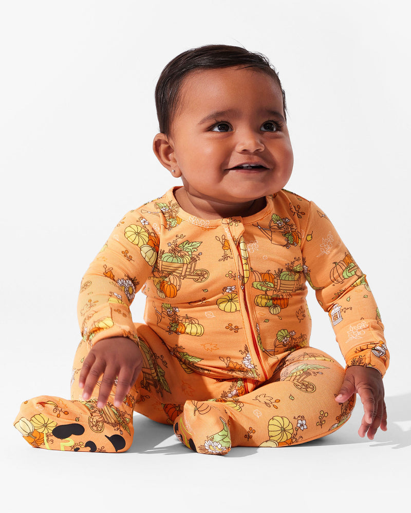 Pumpkin Bamboo Convertible Footie