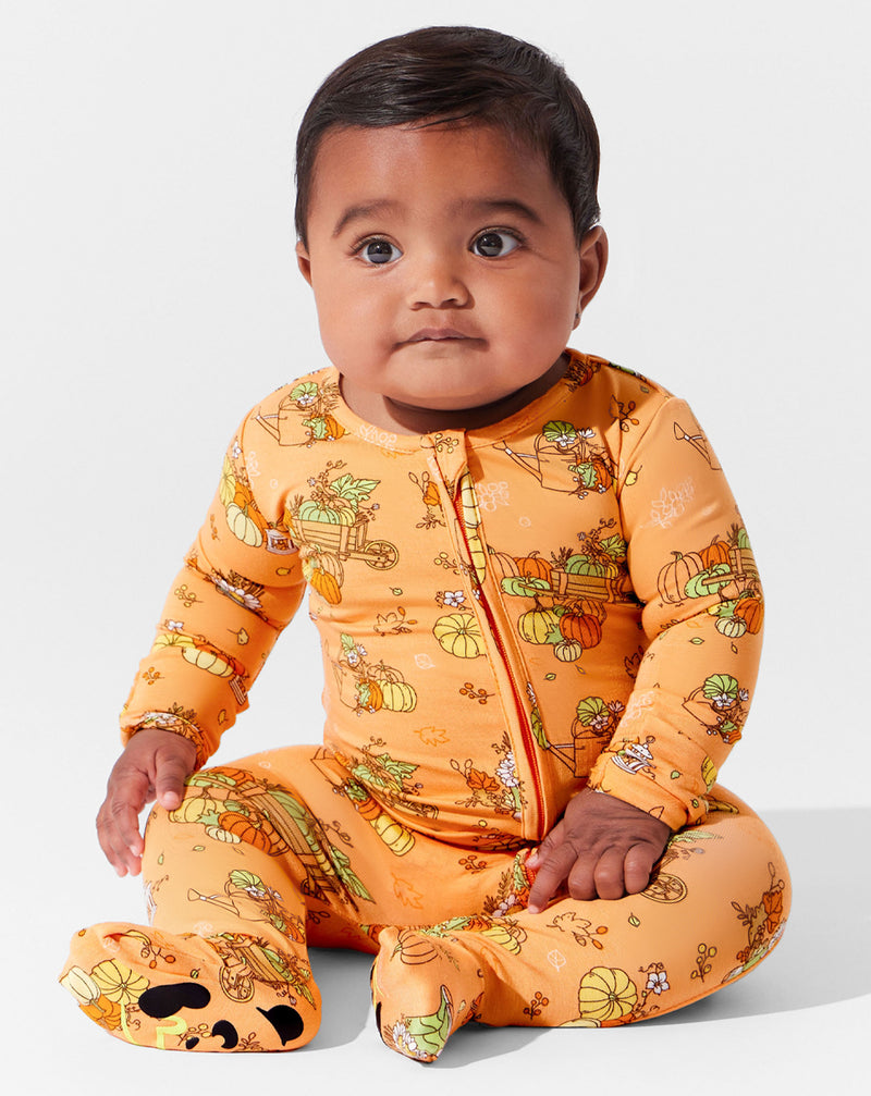 Pumpkin Bamboo Convertible Footie