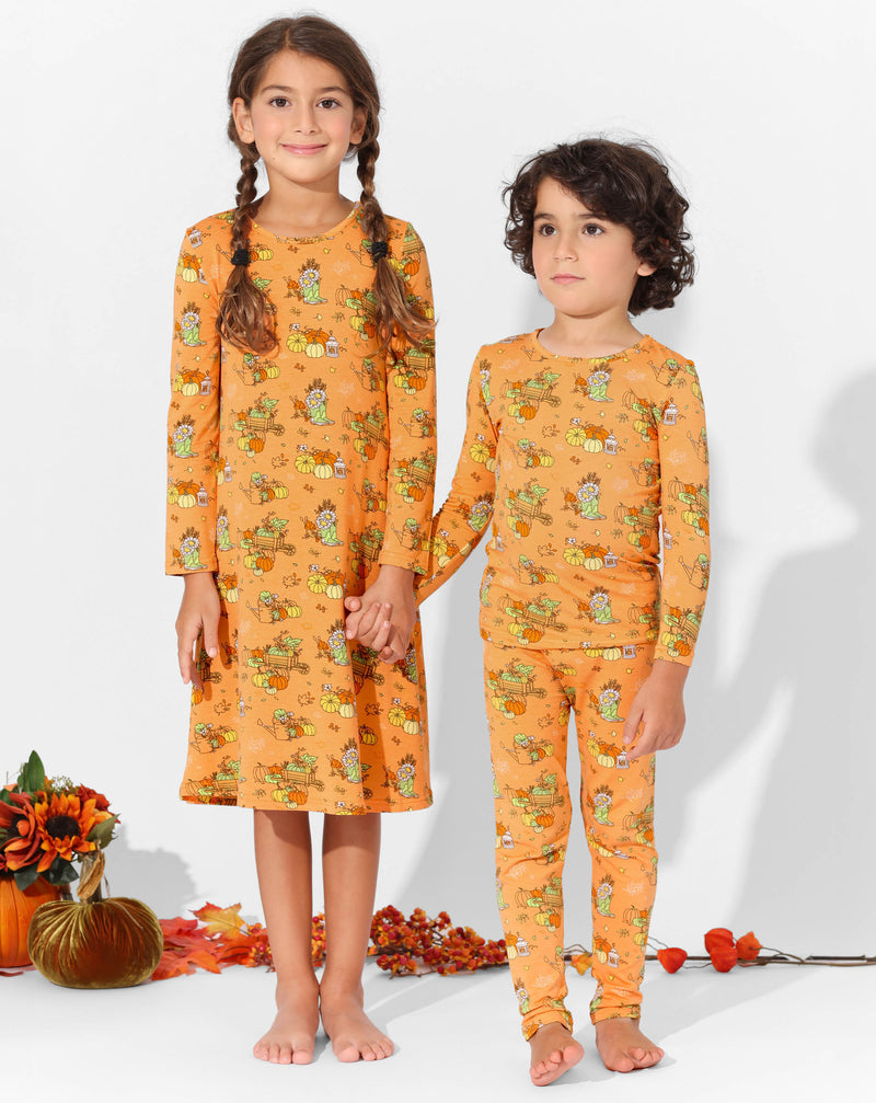 Pumpkin Bamboo Kids Pajamas