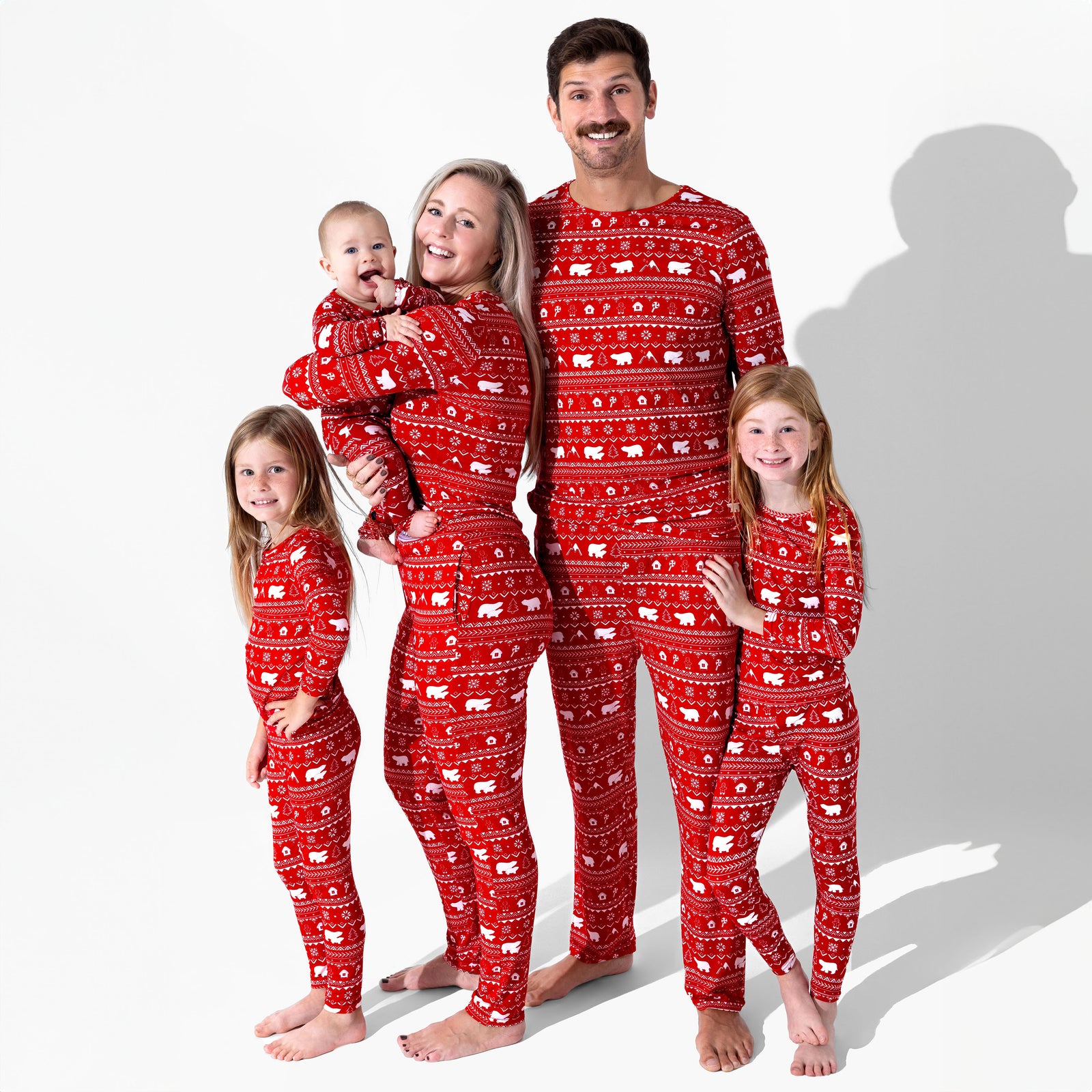 Polar Isle Red Bamboo Men's Pajama Set