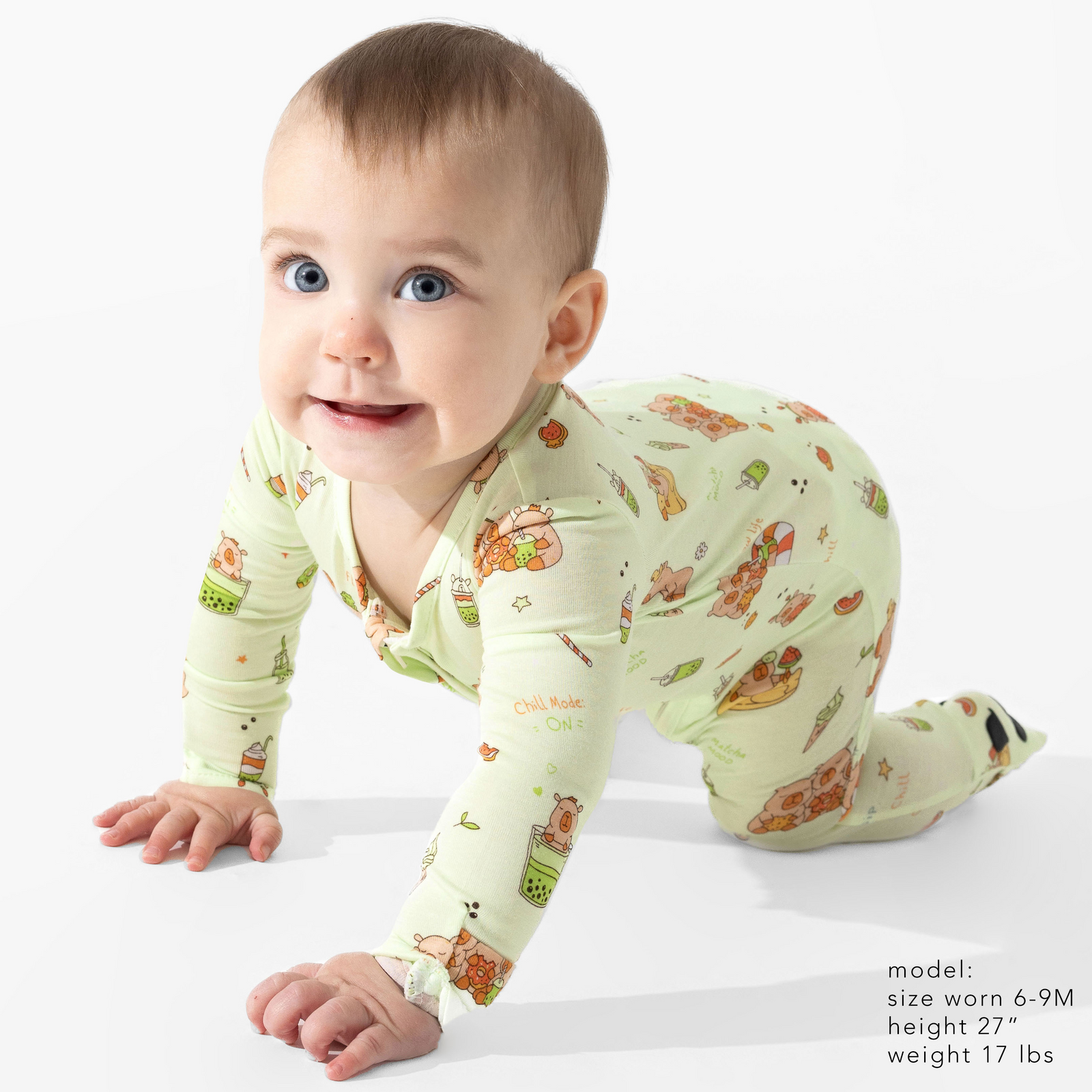 Capybara Boba Bamboo Convertible Footie