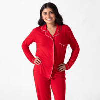 Winterberry Red Bamboo Women's Trim PJ Set