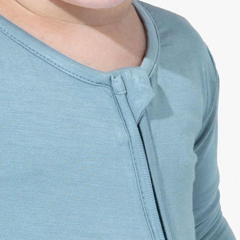 Oasis Teal Bamboo Convertible Footie