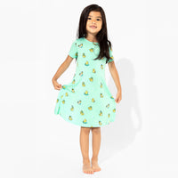 Rubber Ducky Bamboo Girls' Short Sleeve Dress