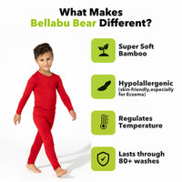 Winterberry Red Kids Bamboo Pajamas