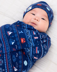 Sail Away Fair Isle Bamboo Swaddle & Beanie Set