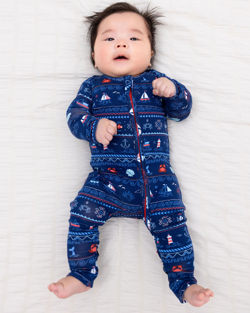 Sail Away Fair Isle Bamboo Convertible Footie