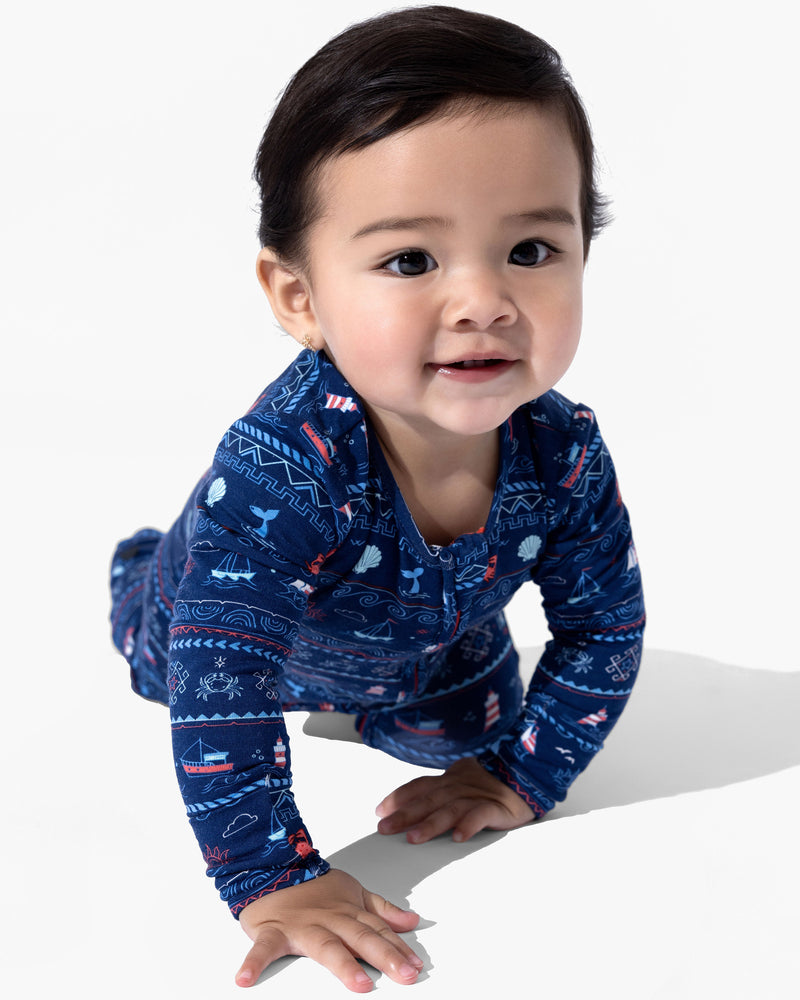 Sail Away Fair Isle Bamboo Convertible Footie