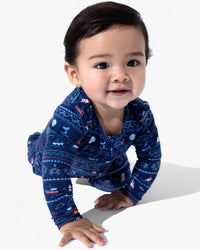Sail Away Fair Isle Bamboo Convertible Footie
