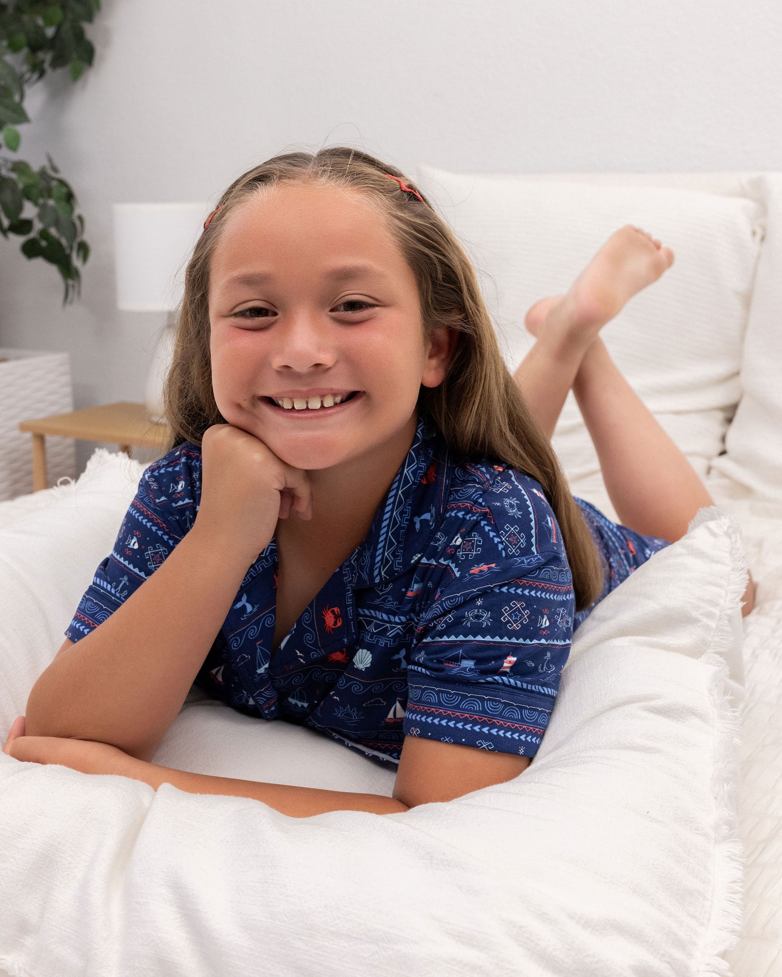 Sail Away Fair Isle Bamboo Women's Pajama Shorts Set