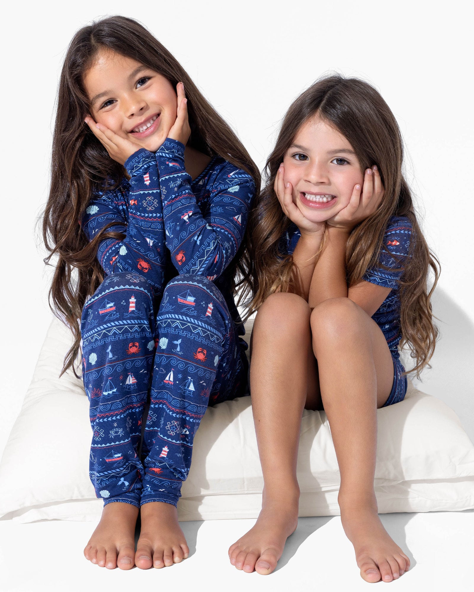 Sail Away Fair Isle Bamboo Kids Pajamas
