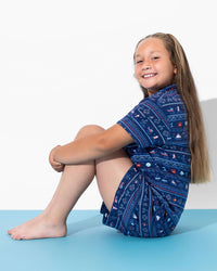 Sail Away Fair Isle Bamboo Women's Pajama Shorts Set