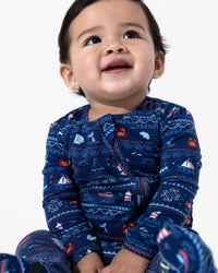 Sail Away Fair Isle Bamboo Convertible Footie