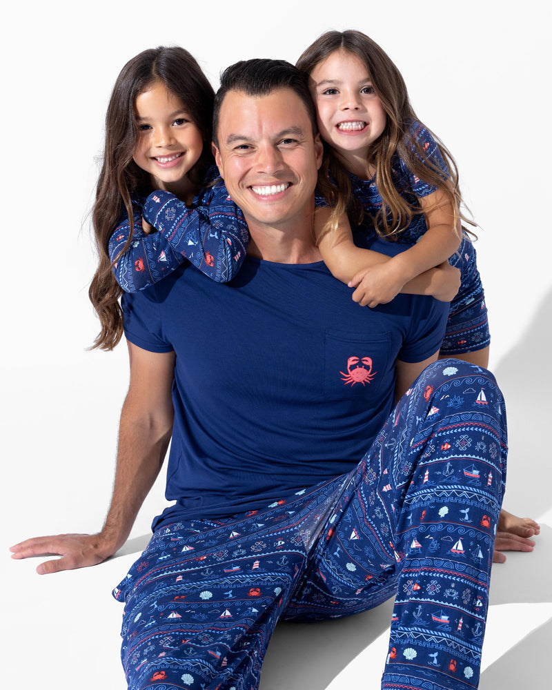 Sail Away Fair Isle Bamboo Kids Pajamas