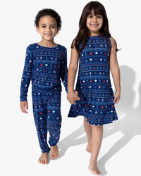 Sail Away Fair Isle Bamboo Girls' Sleeveless Dress