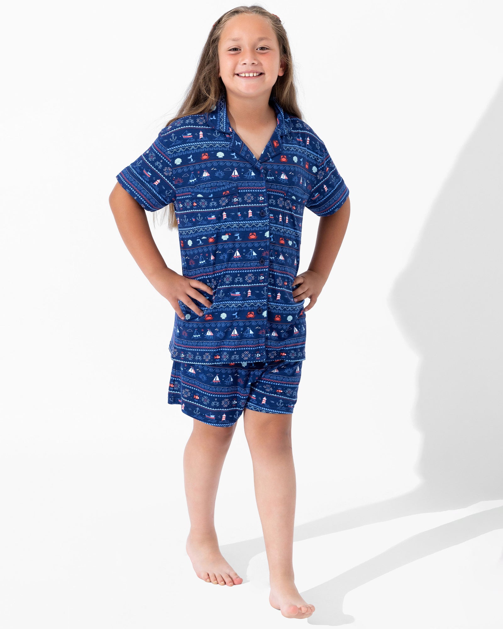 Sail Away Fair Isle Bamboo Women's Pajama Shorts Set