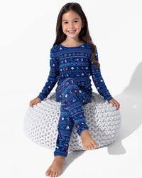 Sail Away Fair Isle Bamboo Kids Pajamas