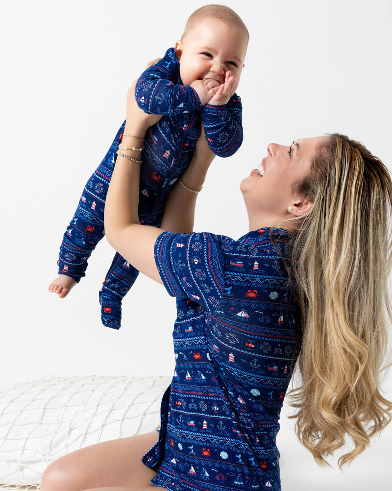 Sail Away Fair Isle Bamboo Women's Pajama Shorts Set