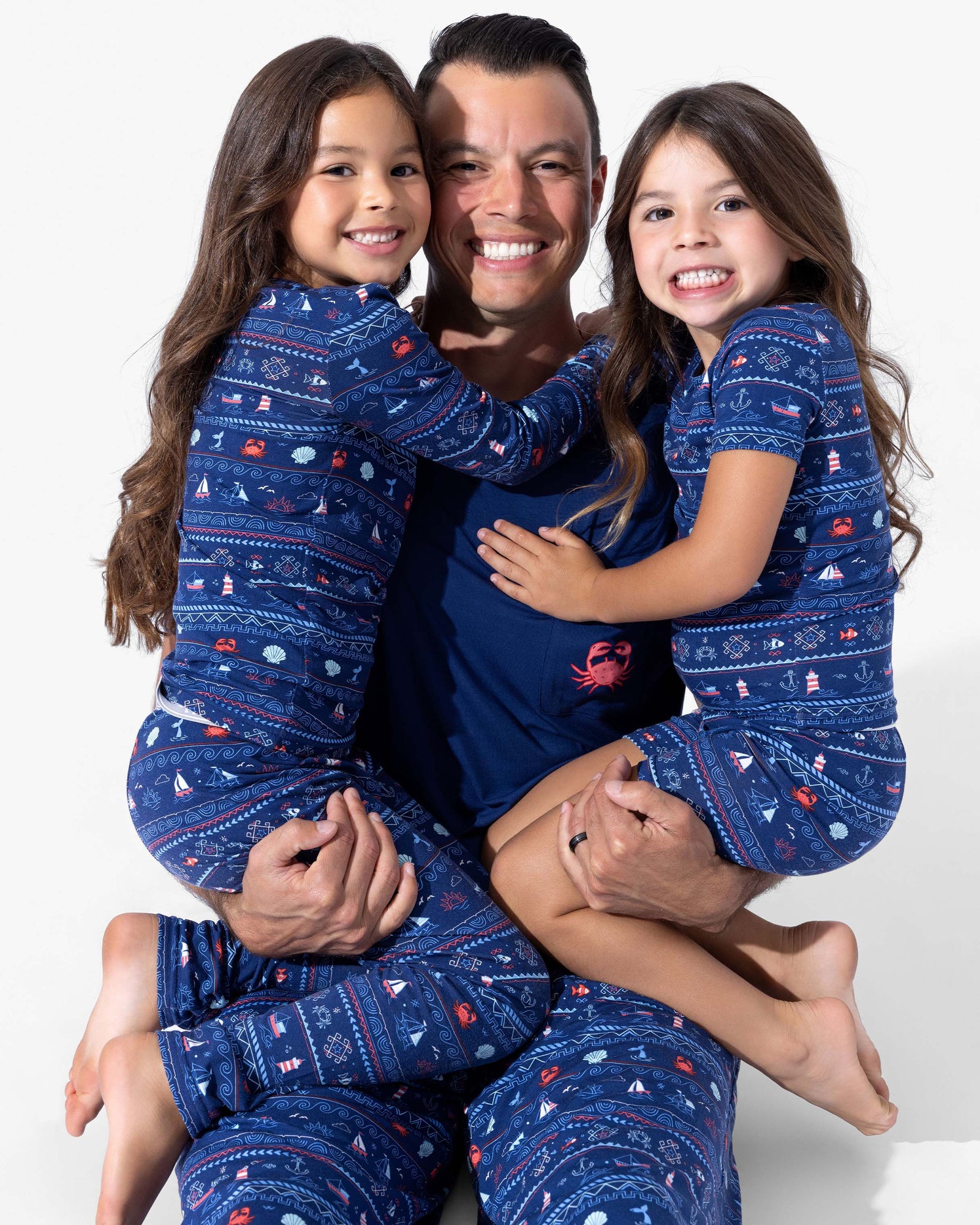 Sail Away Fair Isle Bamboo Kids Pajama Short Set